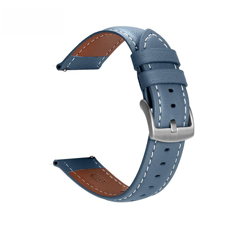 20mm 22mm Leather Watch Band Watch Strap- Soft Durable Water-proof for Samsung Galaxy Watch Huawei Watch Xiaomi Watch Garmin Watch Amazfit Watch