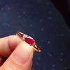 Yanyu Korean Style Red Zircon Women's Adjustable Ring - Elegant and Versatile Fashion Statement
