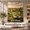 Shaun the Sheep Tapestry, Personalized Custom Text, Wall Hanging Tapestry For Living Room Home Wall Decor