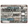 1pc Vintage Bathroom Metal Sign  Tin Sign , Wall Decor For Home Bathroom Toilet, 8x12 Inches