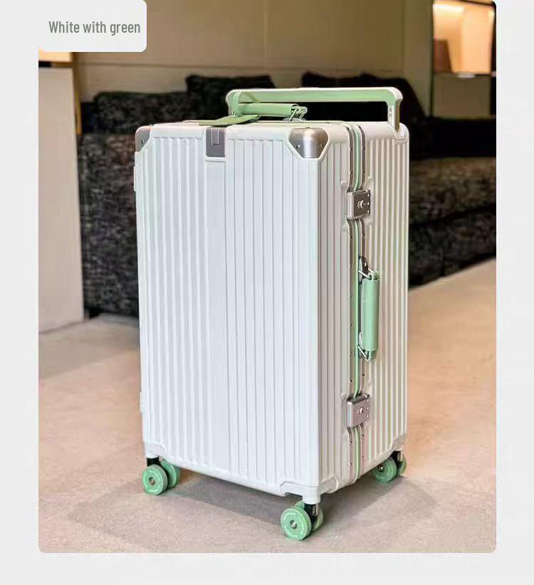 Silent Universal Skate Wheel Suitcase - 20" Boarding Password Box & 24" Trolley Case for Women