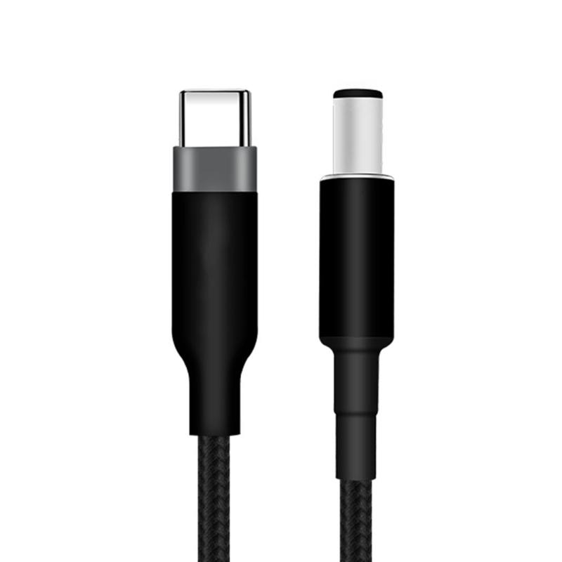 Fast Charging Laptop Power Cord USB C Tip to DC7.4x5.0mm 20V for Notebooks Power Supply Charging Cable Braided Wire