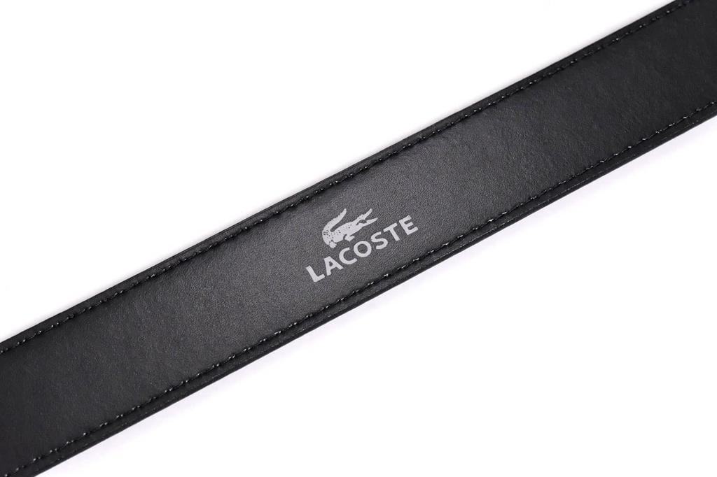 Cowhide Business Belt LB84560 Dark Brown Free Size To Waist Size [Lacoste] Men's (Up 95cm)