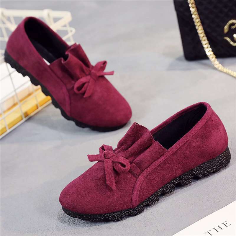 2019 new spring and autumn old north cloth shoes women's shoes single shoes Doudou shoes maternity shoes mother shoes hotel shoes black