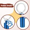 Cremation Jewelry Urn Keychain for Keepsake Key Chain Unique Metal Pet Hair Storage Bottle