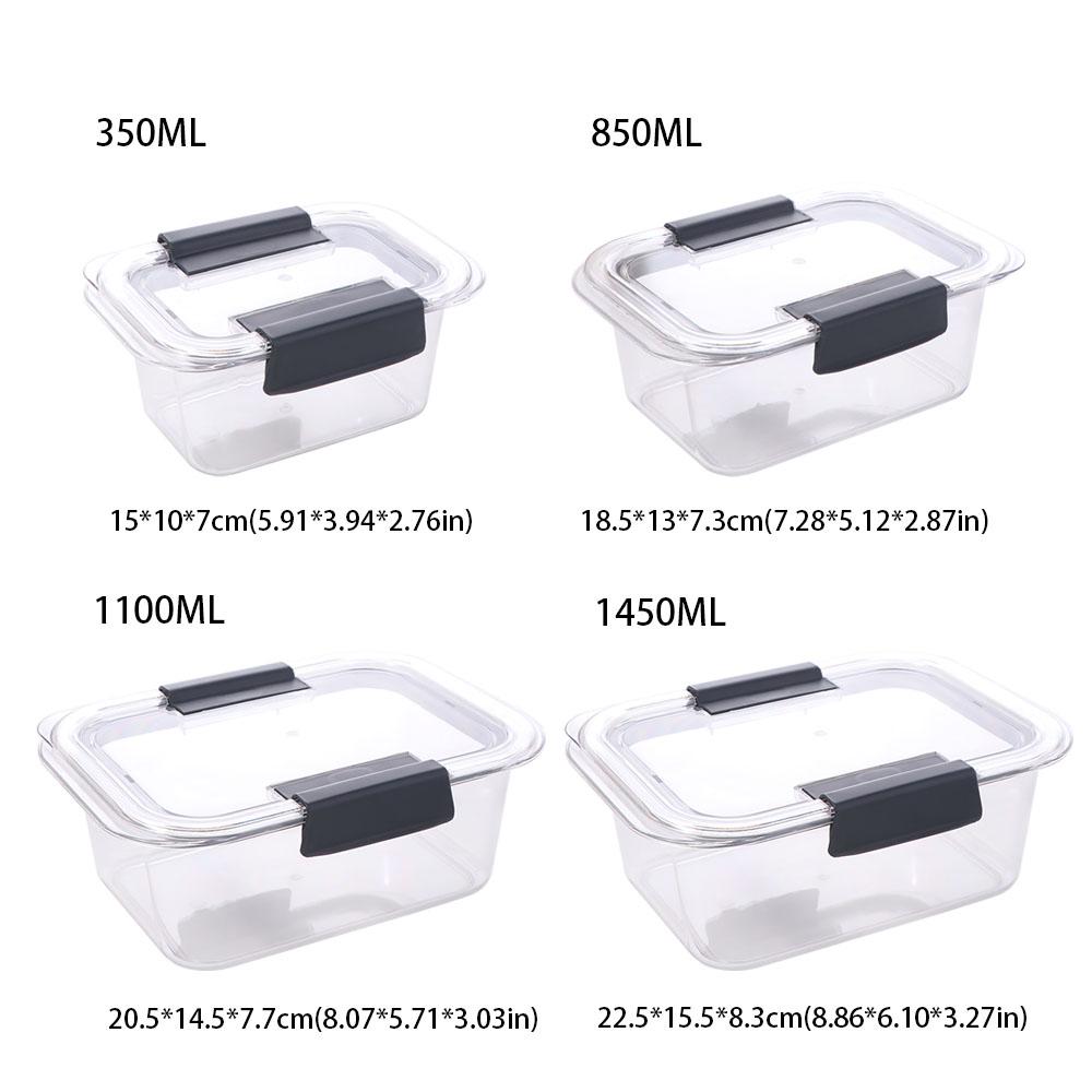 Leak-Proof Fresh-keeping Box Transparent Lunch Box Kitchen Food Container Crisper  Office