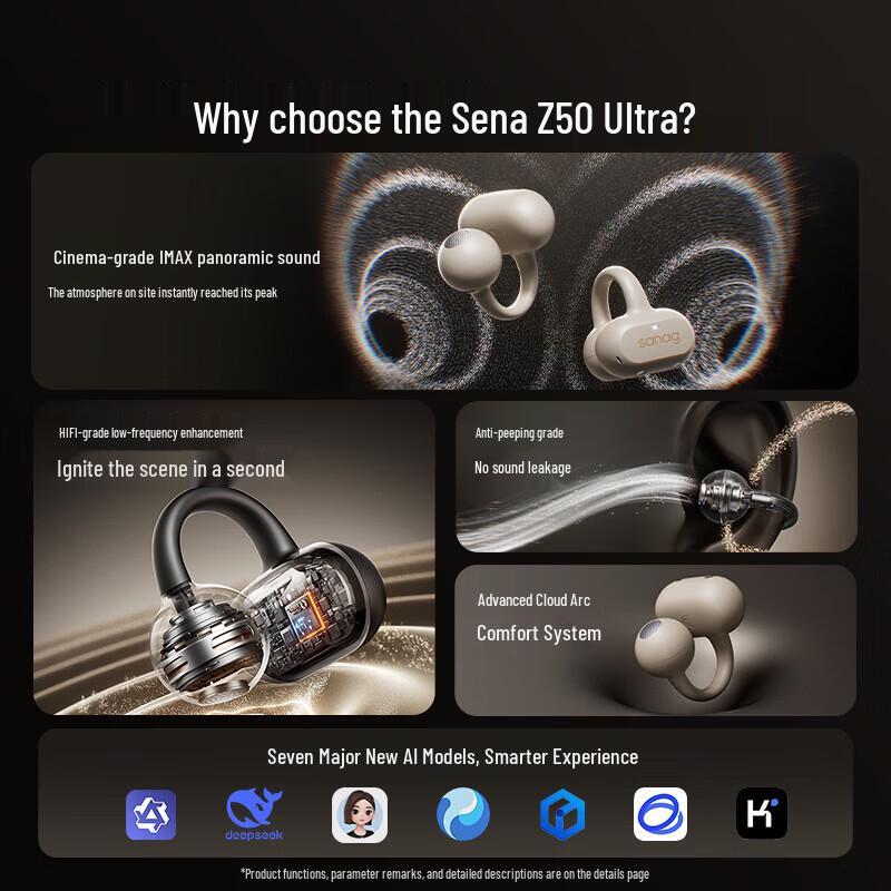 Sanag Z50 Ultra Ear-Clip Bluetooth Headphones