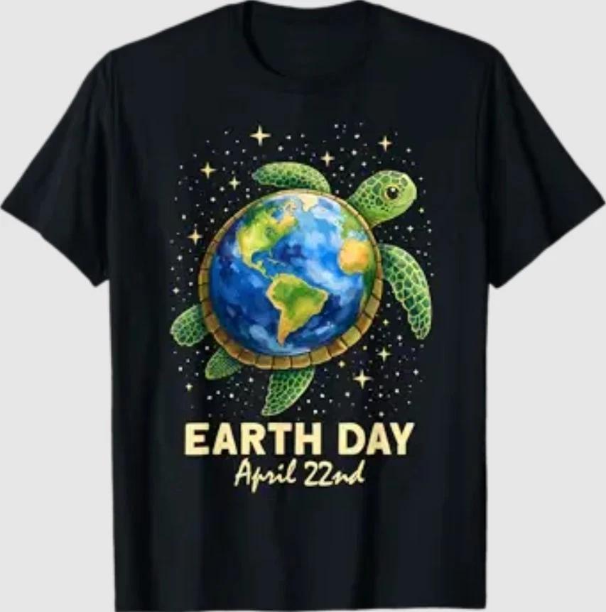 Earth Day 2026 Sea Turtle Art Save The Earth Restore Earth T-Shirt XL