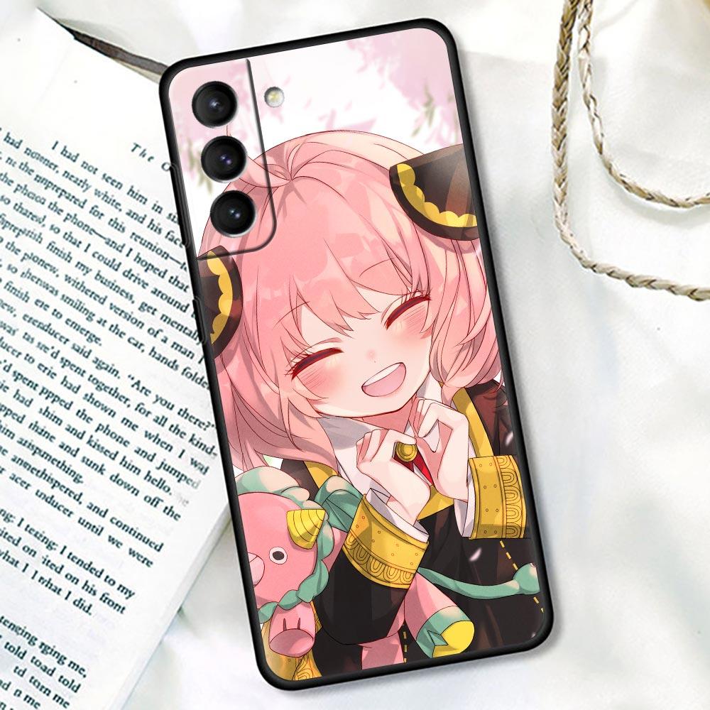 Süße Mädchen Spy X Familie Anya Forger Anime Hülle Abdeckung für Samsung Galaxy S21 S22 S20 S 21 Ultra FE Plus S8 S9 S10 Plus Lite Hüllen