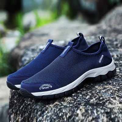 Slip-on Outdoor Sports Climbing Shoes Plus Size Men's Summer Mesh Breathable Leisure Mountaineering Shoes
