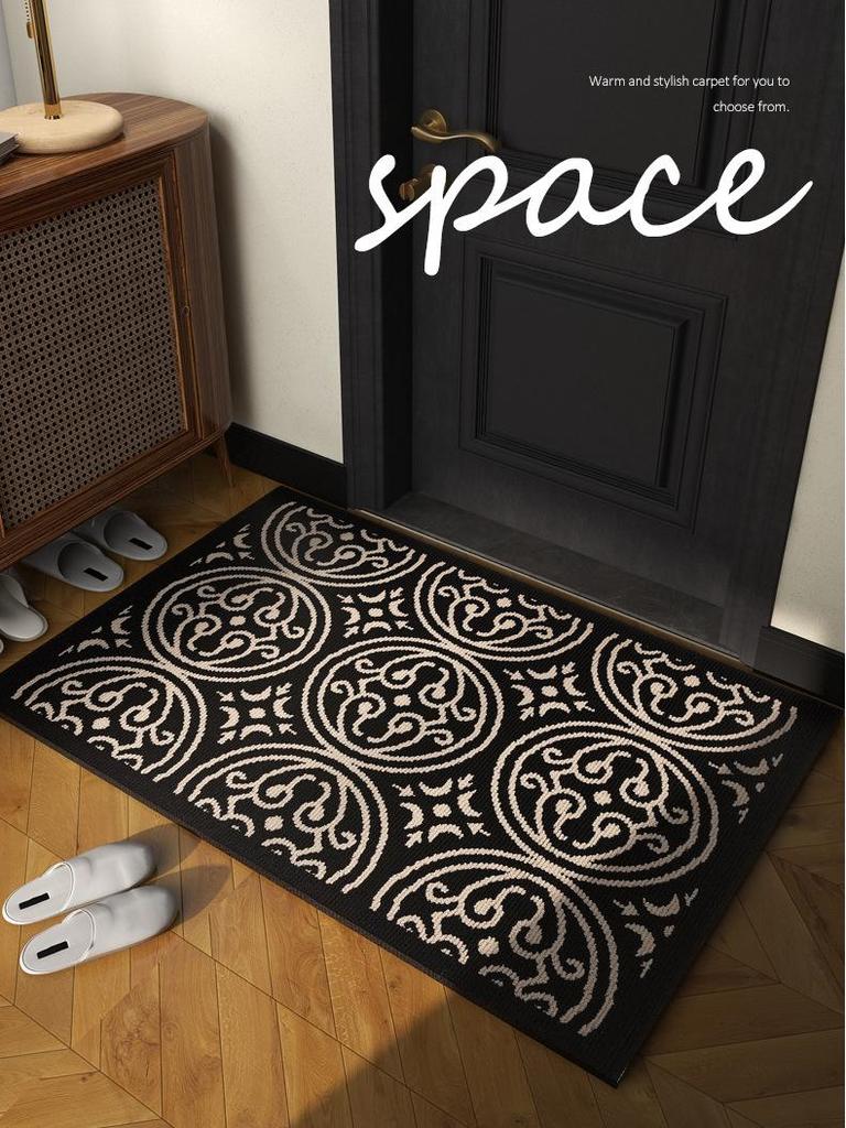 Elegant Retro Non-slip Door Mat - Wear-resistant, Cuttable Polypropylene