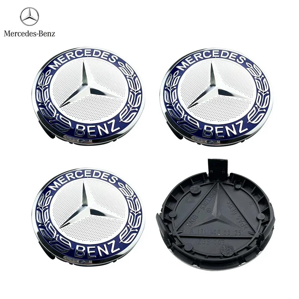 Pro Mercedes Benz 75MM Styling vozu Krytky středů kol Krytky nábojů Náhradní díly Pro Mercedes Benz W211 W203 W204 W210 W124 AMG W202