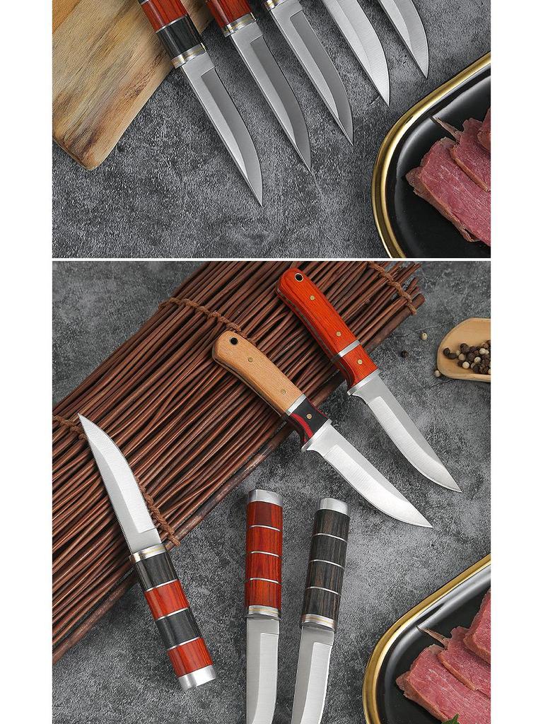 Mongolian Multi-Purpose Meat Knife: Ideal for barbecue, roast lamb, picnics, and household use; crafted from high-quality stainless steel.