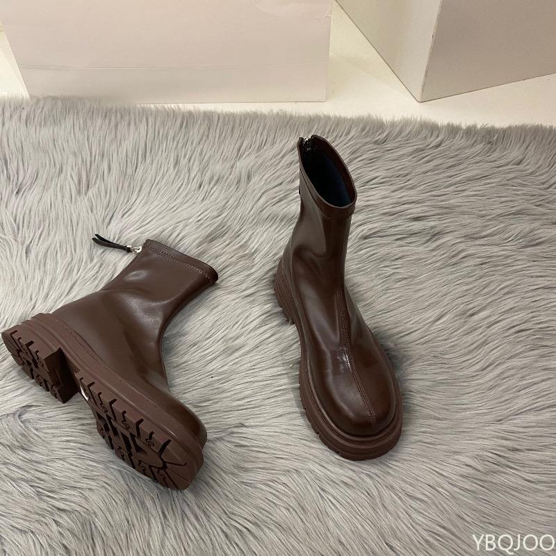Thick Soled Fashionable Versatile Women's Shoes New Autumn Winter Elegant Simple Short Boots Casual Comfortable Women's Shoes