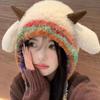 Korean Style Ear Protection Hat Soft Women Fluffy Hat Plush Pullover Hats  Autumn and Winter