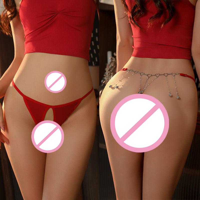 Sexy See-through Lace Thong Underwear For Women Exciting Polka Dot Design No Need To Remove Hot Selling Cross-border Item
