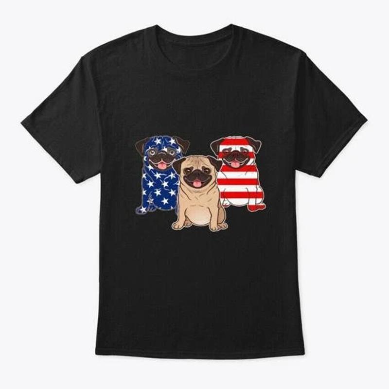 

Pug American Dog Size Premium T Shirt M 2XL 5XL різнокольоровий