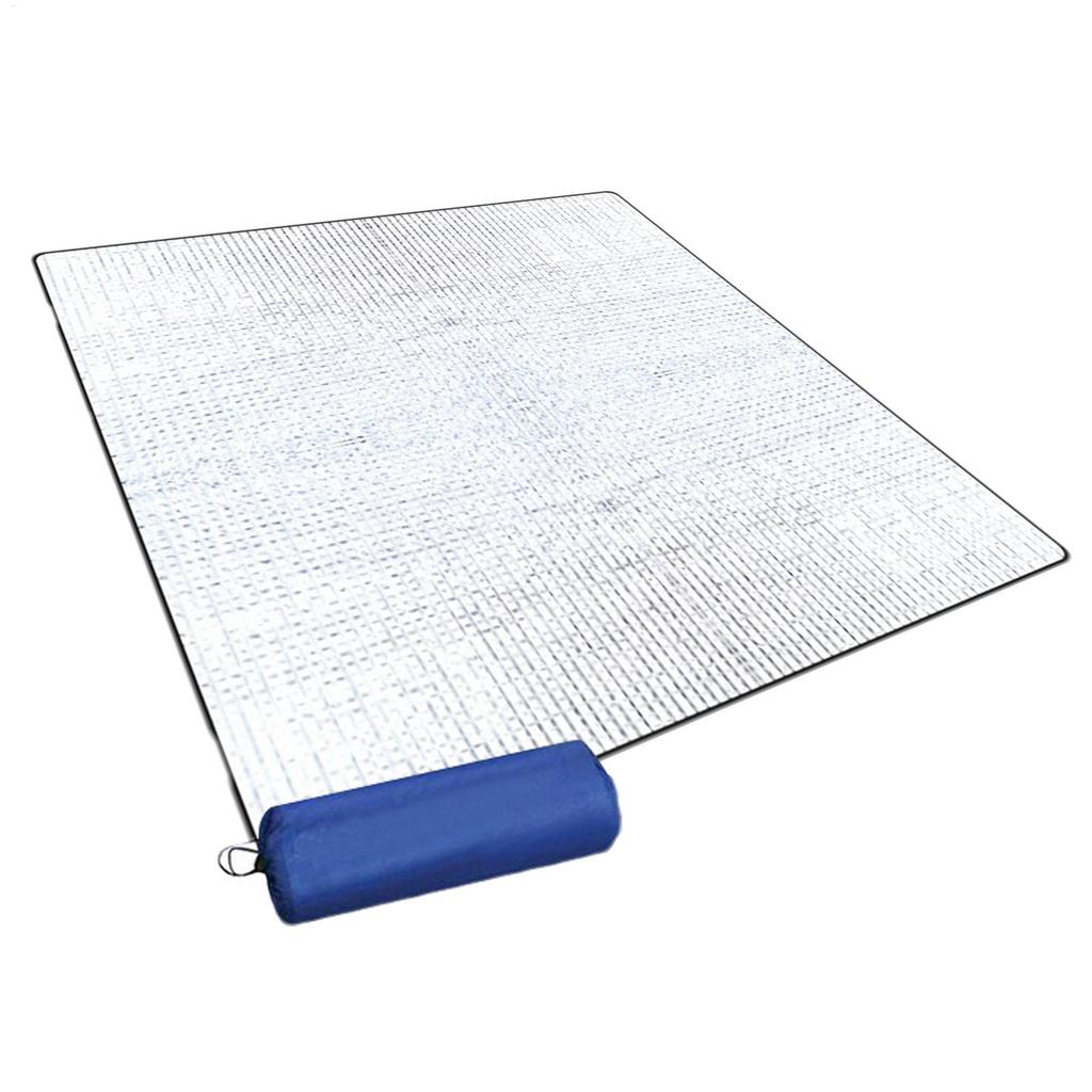Floor Mat For Tent 195x180cm Waterproof Picnic Pad Aluminum Foil Mat Outdoor Thermal Foil Blanket For Survival Hiking Picnics