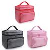 Portable Folding Large Capacity Makeup Bag For Women With Elegant Geometric Patterns In Various Colors