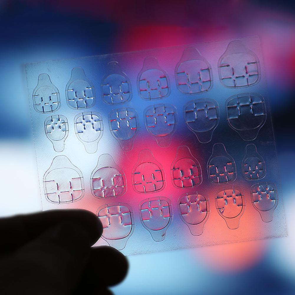 Blueberry Lady Art Nails Clear 120Pcs Sided Double Fake Adhesive Tapes Sticker Faux Fingernails