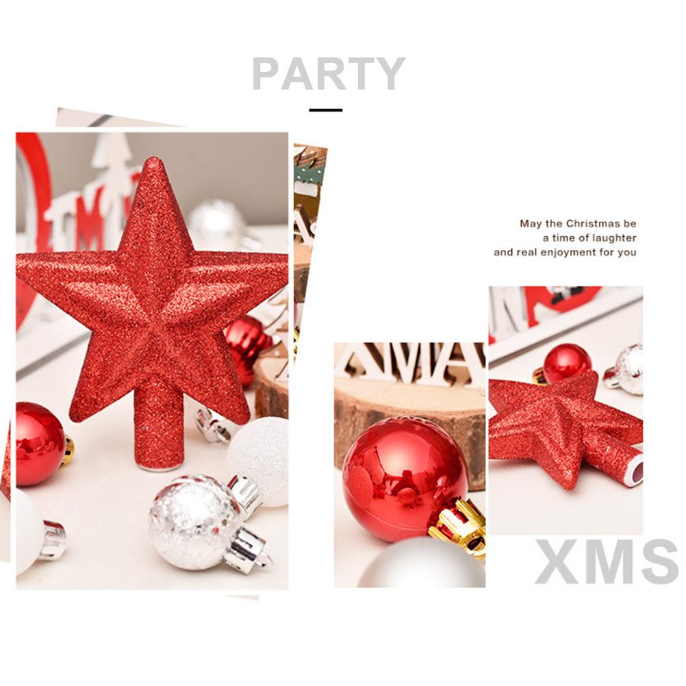30PCS Christmas Decorations Ornament Ball Tree Top Star Gift Box Set Xmas Tree Hanging Pendant
