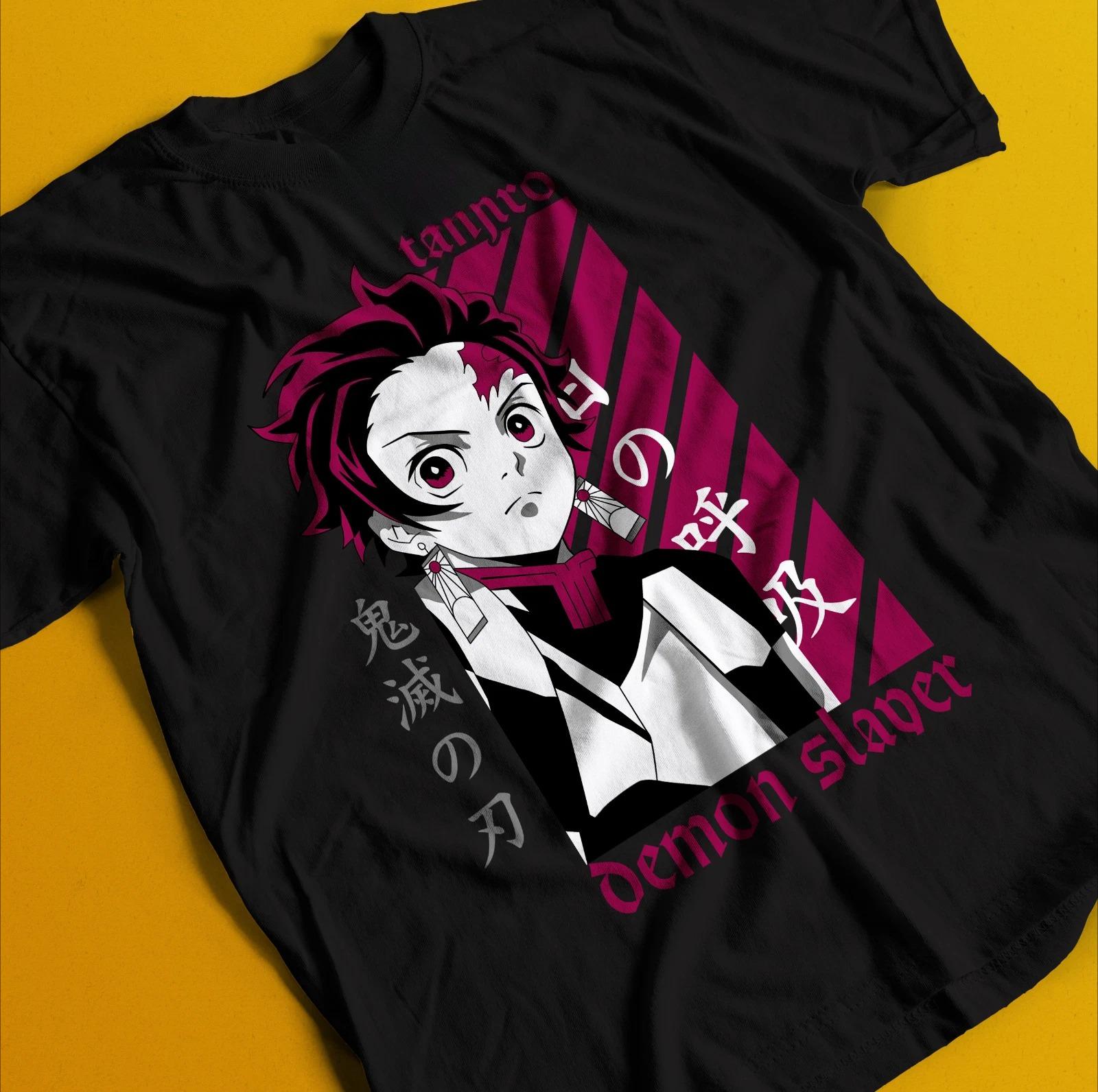 

Demon Slayer Shirt Tanjiro Tshirt Zenitsu TShirt Muzan Doma Tee Inosuke Nezuko Summer Unisexs and Womens Breathable Tshirt Top S