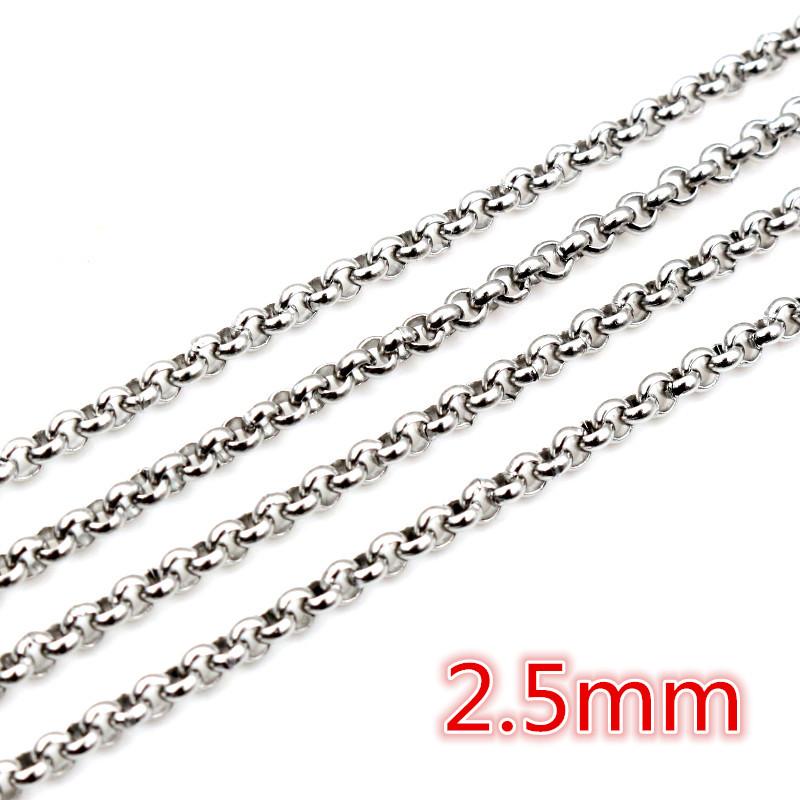 5 Meters/Lot Never Fade Stainless Steel Multi Styles Necklace Chains For DIY Jewelry Making Findings Accessories Handmade