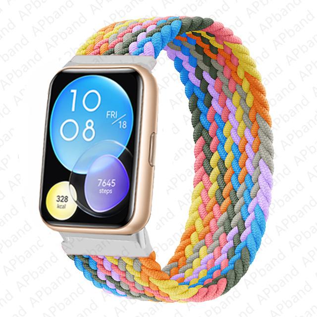 Strap for Huawei Watch Fit 2 3 band replacement belt wristband Nylon braided solo loop bracelet Correa Huawei fit 3 Accessories