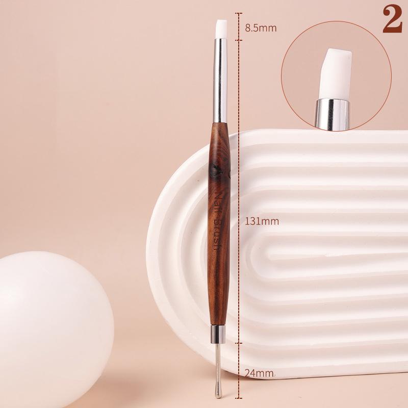 1/5Pcs Double-Ended Silicone Press Pen Flower Painting Brush Nail Supplies Carving Glue Diy Manicure Tips Nail Art Tool