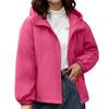 Ladies' Loose Comfortable Casual Fashionable Hooded Short Cotton Jacket