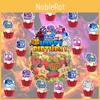 Blox Fruits feestdecoraties: Piratenkoning speldoos, vlag, ballonnen, taarttoppers, verjaardagsbanners set)