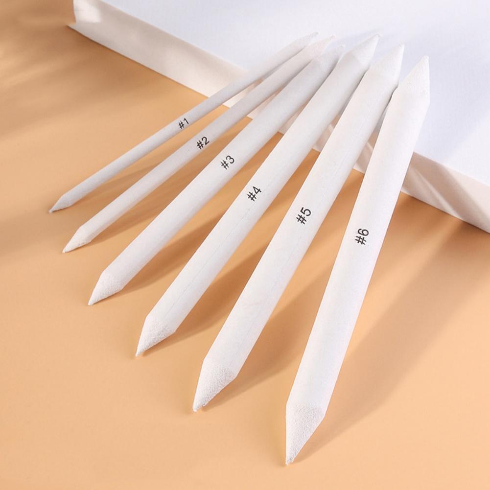 6PCS Blending Stumps, Paper Art Blenders, Sketch Drawing Tools, Solid Double-Ended Blending Stumps For Drawing Shading Blending Charcoal Graphite
