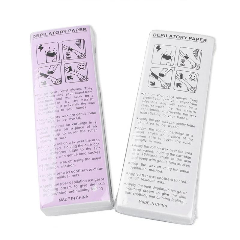 50/100PCS Women Men Hair Removal Wax Paper Nonwoven High Quality Body Leg Arm Hair Removal Epilator Wax Strip Paper Roll