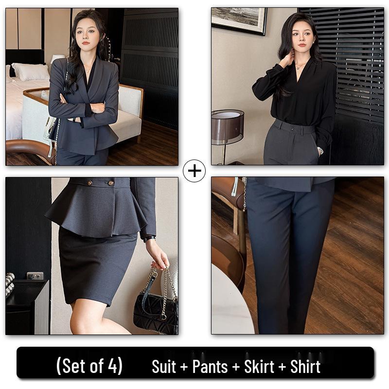Women's High-End Professional Spring/Summer Suit for Office, Hotel, and Beauty Salon