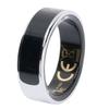 Smart Ring with Display Screen Gesture Control Fitness Ring Step Counter Multiple Sports Modes Silver Size 8 (18.2mm