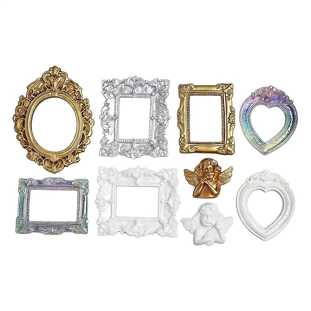 Винтажные мини-рамки для фотографий 9 штук Крошечные Антикварные Маленькие Винтажные Декор для Фотографии Мини Рамка для Дисплея Фотографий DIY для Фотографии