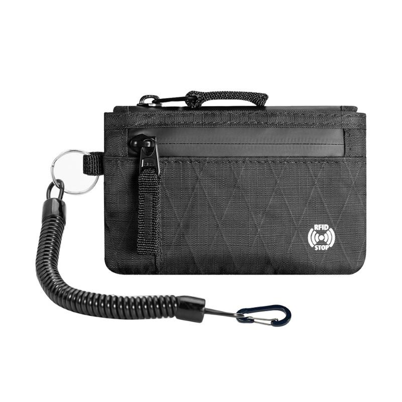Travel abroad RFID anti-theft swipe card bag passport bag multi-function key bag wallet neck bag
