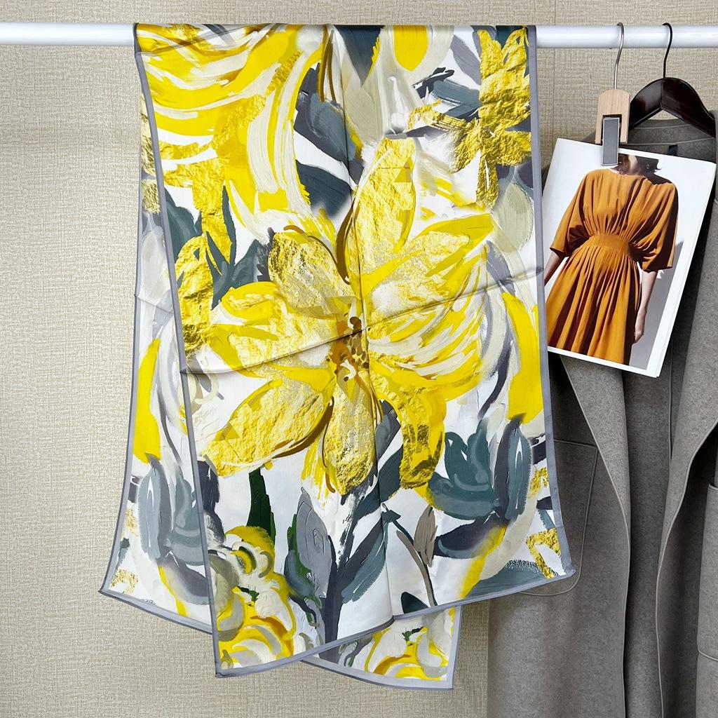 Shawl Silk Scarf Women'S Versatile Spring And Autumn Silk Suzhou Embroidered Cheongsam With Suzhou Silk Mother-In-Law Gift Long Scarf