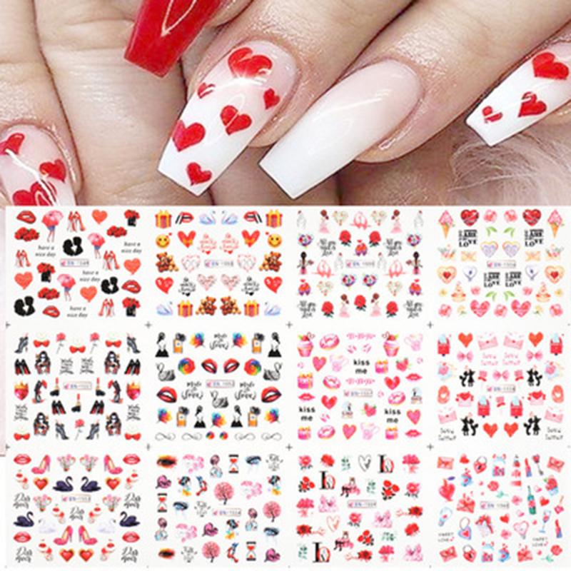 buy nail art stickers valentine s day love lip print letter series nail stickers at affordable prices free shipping real reviews with photos joom