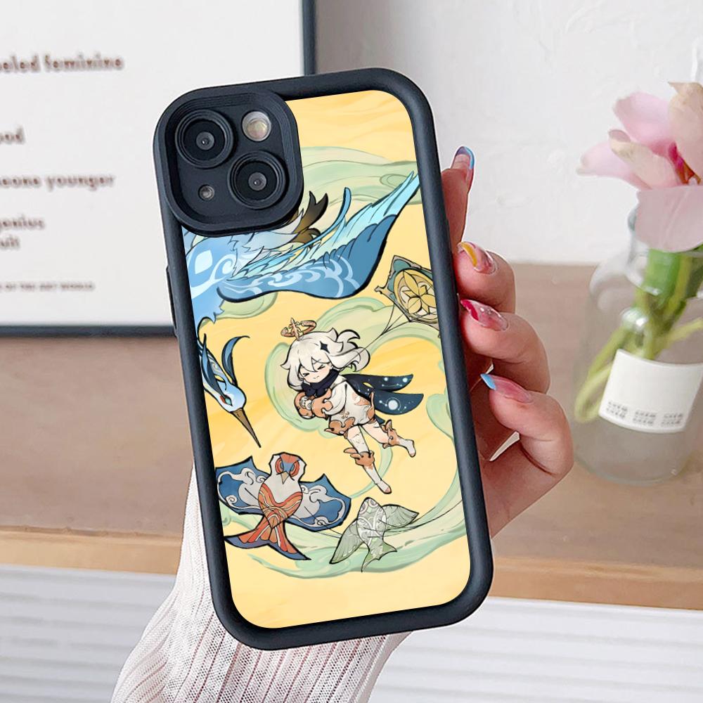

Game GI Paimon Thicken TPU Mobile Phone Case for iPhone 17 16 15 14 13 12 11 Air Pro Max Plus Colorful Cover iPhone 13 Pro