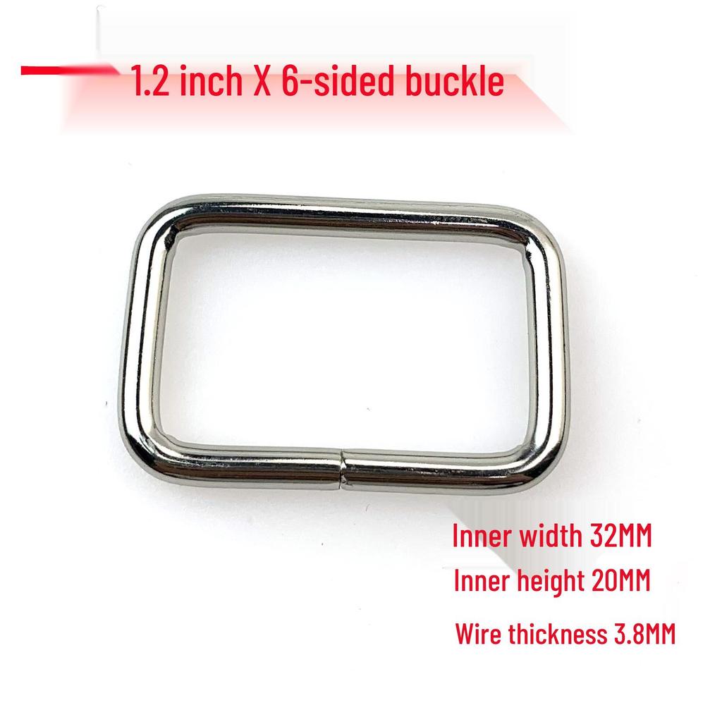 3.8MM Thick Iron Square Ring Buckle for Luggage and Webbing Adjustment