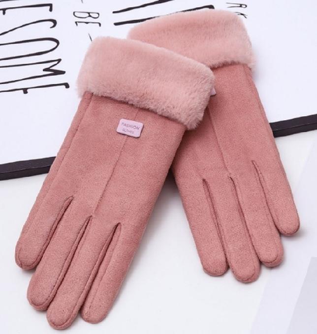 Gloves Winter Velvet Thickened Warm Driving Cute Riding Autumn and Winter Windproof Cold Can Touch Screen Cotton Gloves