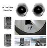 XSAJU Tire Air Valve Cap Aluminum Alloy 4 Pieces Car