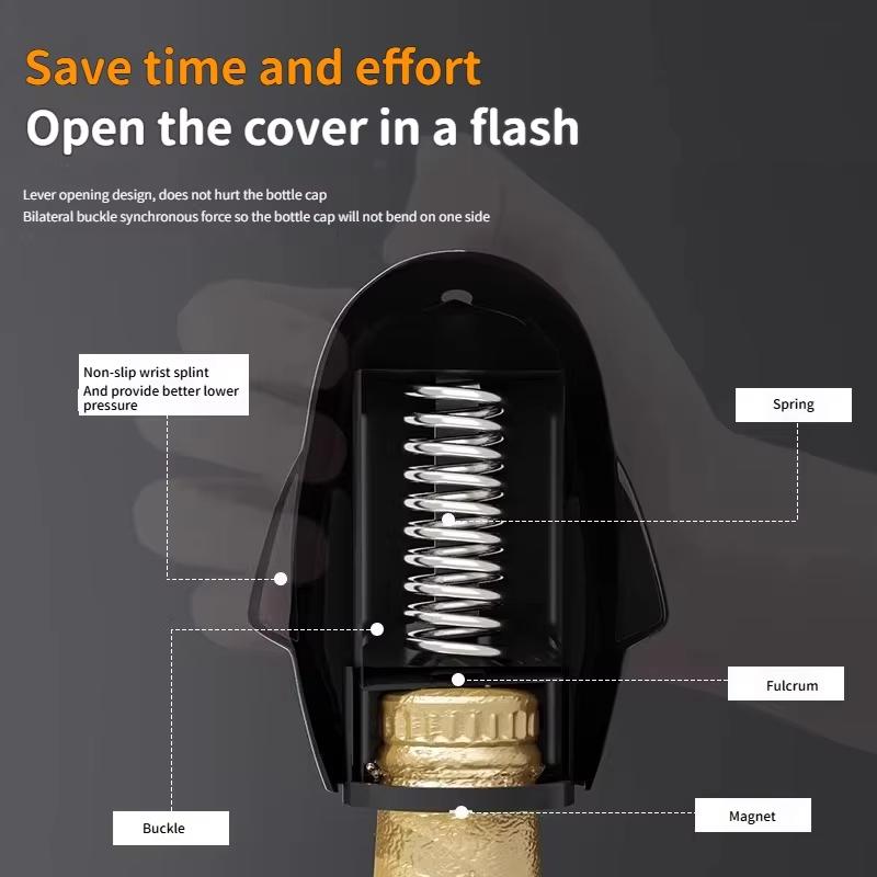 Automatic Penguin Bottle Opener Labor-Saving Push Down Magnetic Beer Bottle Opener Press-Type Creative Bottle Cap Remover Party