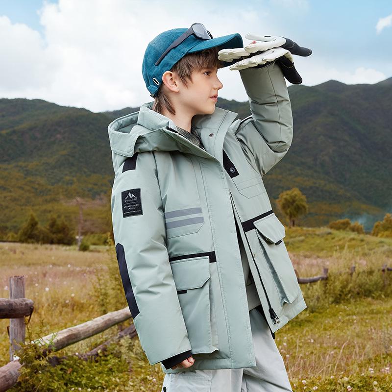 Kids' Down Jacket 2025: New Style Boy & Girl White Duck Down Parent-Child Coat, Winter Clearance.