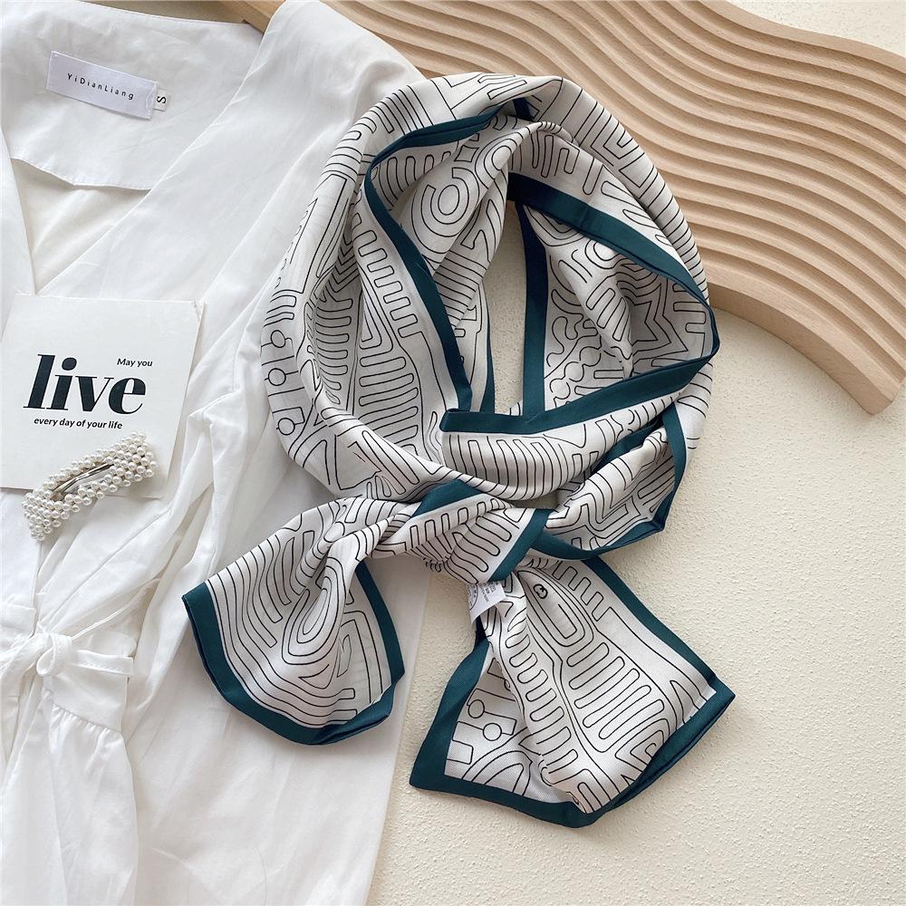 Silk Scarf for Women - Elegant Spring & Autumn Design, Lightweight & Fashionable