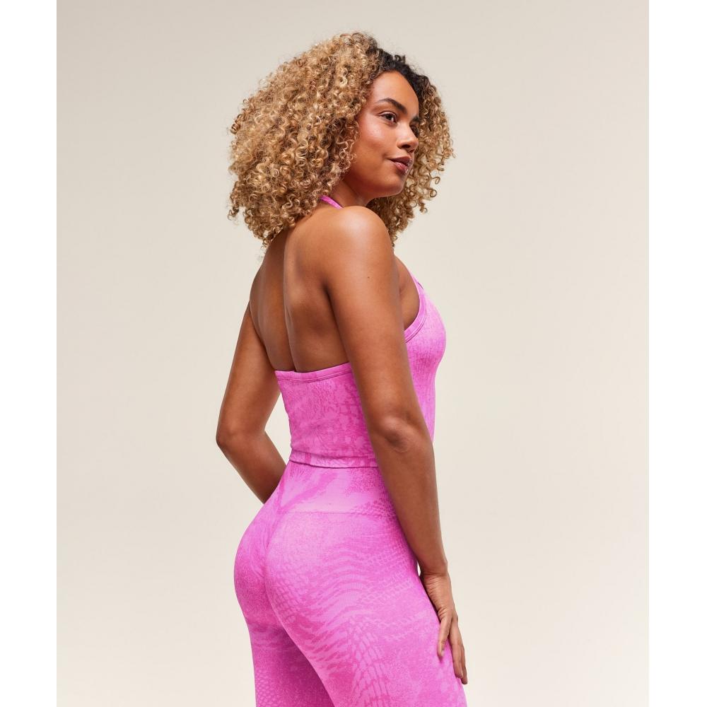 Gymshark Adapt X Whitney Animal Seamless Midi Tank Sour Pink Vibrant Pink B3b8w Kc0p