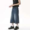 STREETRICH Korean Style Vintage Men's Jeans Summer Loose Male Wide Leg Knee Length Shorts New Washed Fashion Short Denim Pants