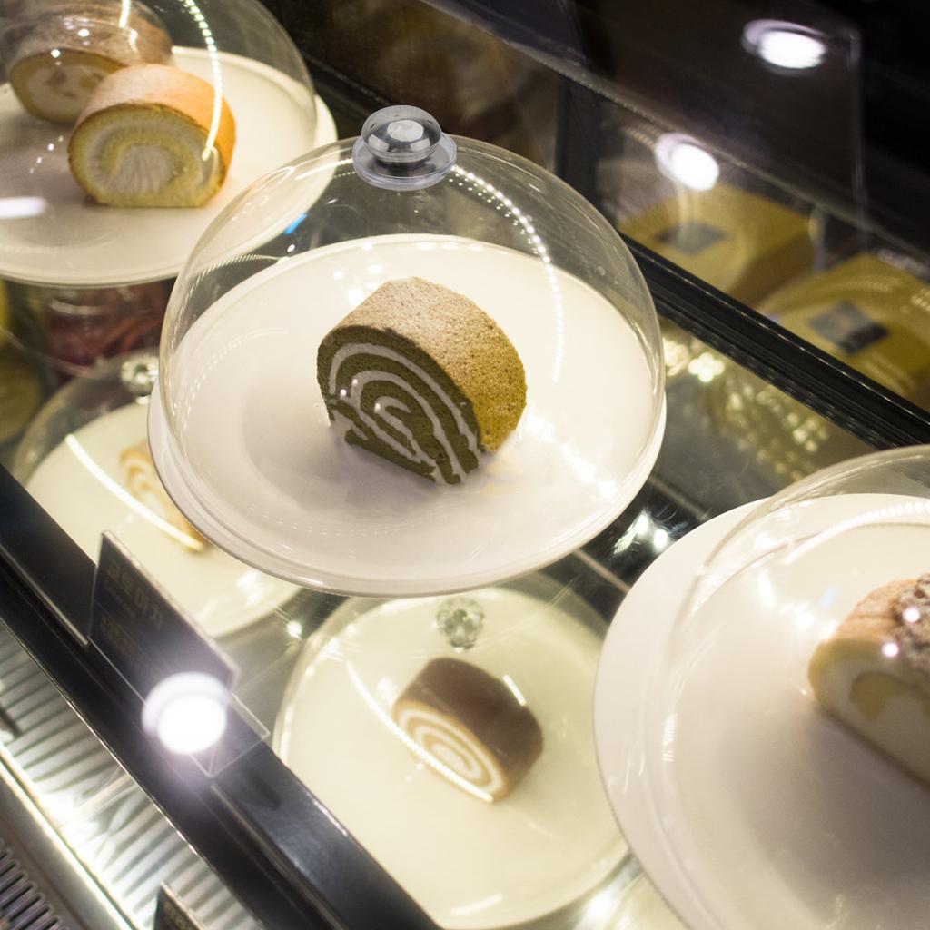 Kunststoff Transparent Lebensmittel Snack Kunststoff Lebensmittel Tablett Deckel Kuchen Staubdicht Lebensmittel Schutz (16x7cm)