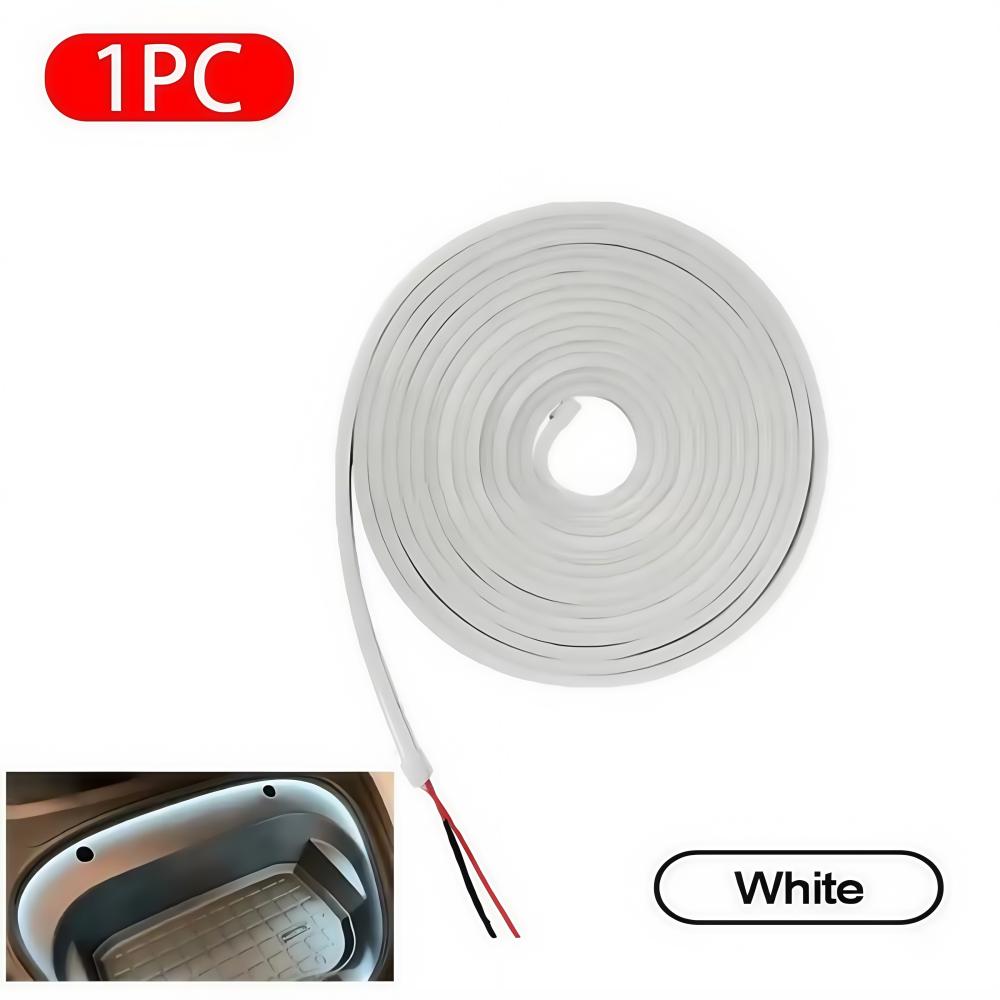 

Flexible LED Ambient Light Strip 5m DC12V for Tesla Model Y 3 S After Trunk Frunk Silicone Interior Car Decorative Lamp DIY Lamp білий